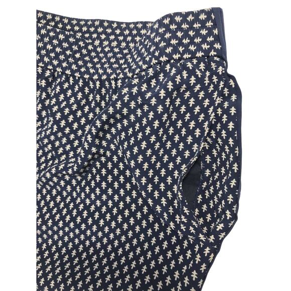 Marc by Marc Jacobs Navy Blue White Print Silk Pull On Pants Size 6 - Picture 8 of 8